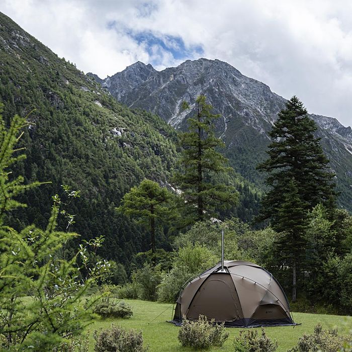 POMOLY Dome X6 | Round Tent Large Freestanding Tent 4-6 Person Family Hot Tent Camping