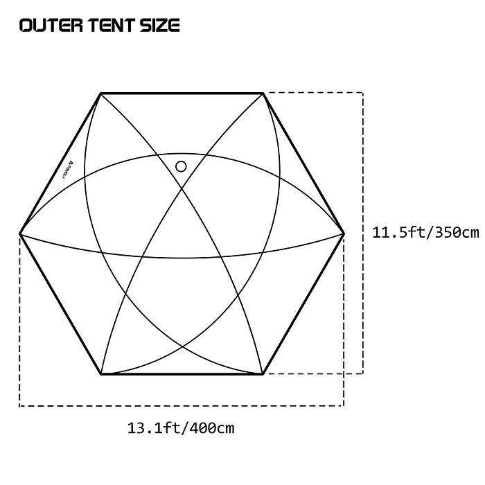 POMOLY Dome X6 | Round Tent Large Freestanding Tent 4-6 Person Family Hot Tent Camping