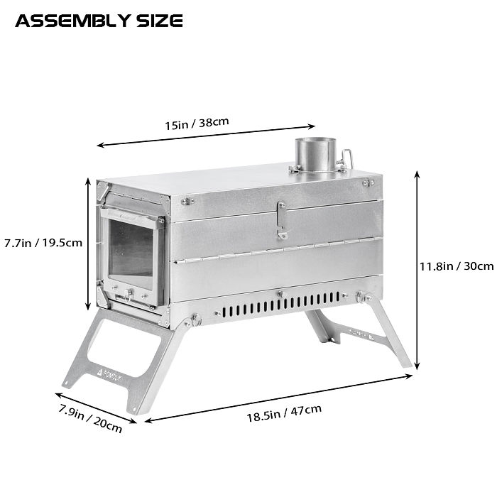 POMOLY Fold X | Titanium Wood Stove | Fastfold Tent Stove | POMOLY New Arrival 2024
