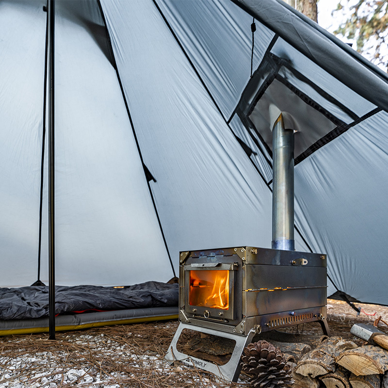 Fold X Titanium Wood Stove | Fastfold Tent Stove | POMOLY New