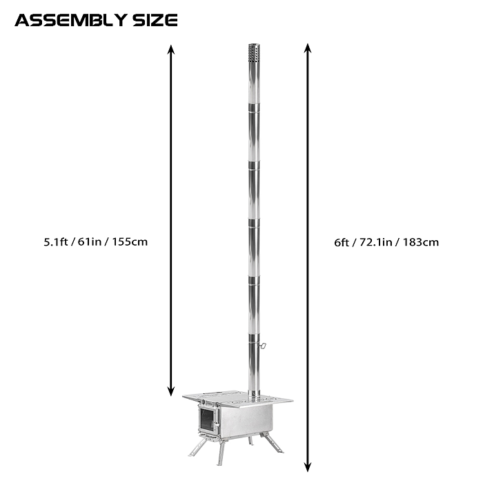Oroqen Mini Wood Stove | Portable Stove for Hot Tent Camping | POMOLY New Arrival