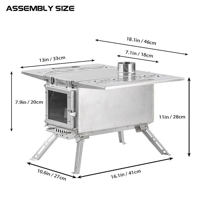Oroqen Mini Wood Stove | Portable Stove for Hot Tent Camping | POMOLY New Arrival