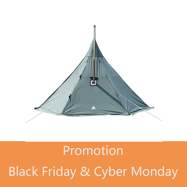 YARN Plus Canvas Hot Tent with Wood Stove Jack 2-4 Person