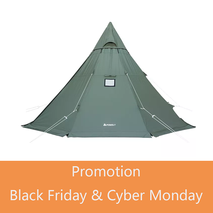 YARN Octa Canvas Hot Tent with Wood Stove Jack 3-5 Person