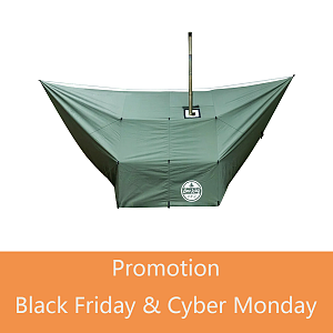 Rhombus Hammock Hot Tent | Canvas Hammock Tarp with Stove Jack