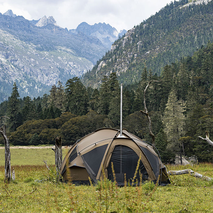 POMOLY Dome X6 Pro | Camping Round Tent 4-6 Person Large Family Freestanding Hot Tent