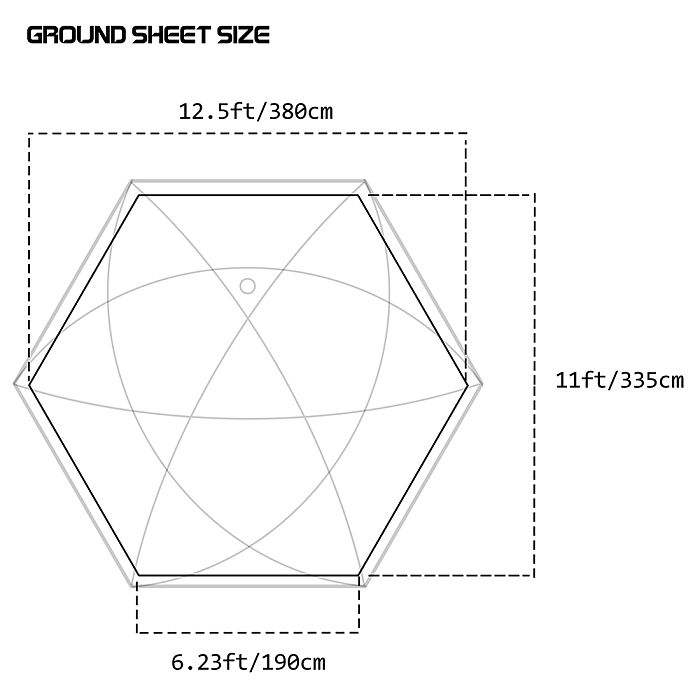 【Pre Order】Flame Retardant Ground Sheet For Dome X Series (Stove Area)