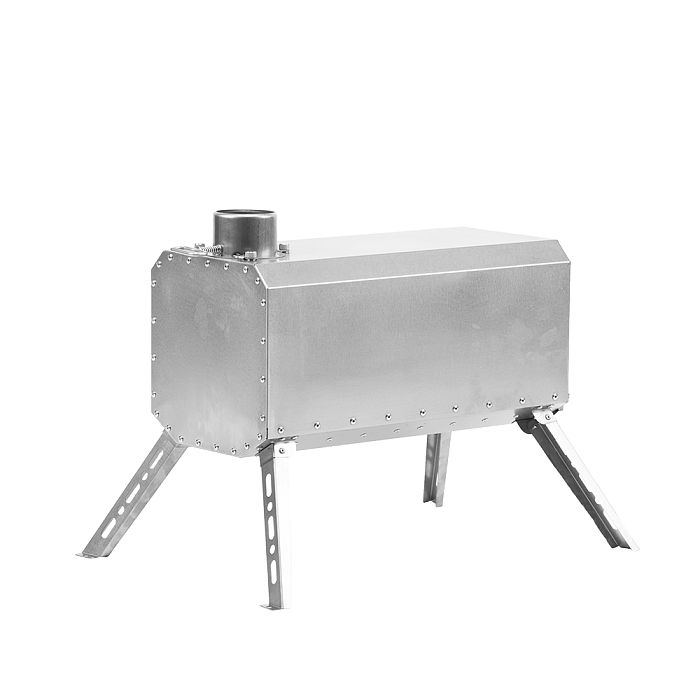 Traveller Wood Stove | Non Rolling Titanium Chimney Version | Ultralight Tent Stove