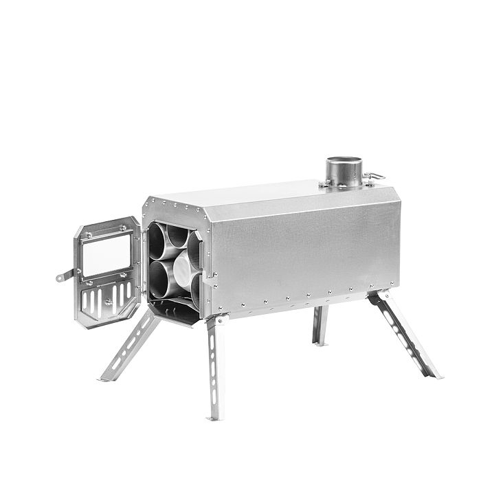 Traveller Wood Stove | Non Rolling Titanium Chimney Version | Ultralight Tent Stove