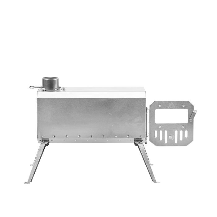 Traveller Wood Stove | Non Rolling Titanium Chimney Version | Ultralight Tent Stove