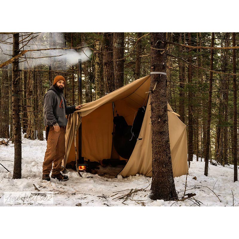 Rhombus Hammock Hot Tent | Canvas Hammock Tarp with Stove Jack