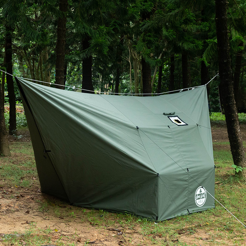 Rhombus Hammock Hot Tent | Canvas Hammock Tarp with Stove Jack