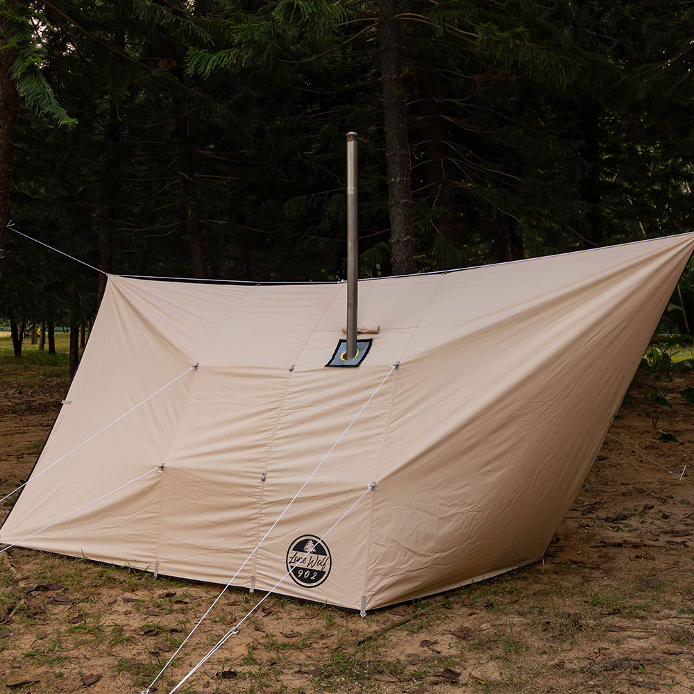 Rhombus Hammock Hot Tent | Canvas Hammock Tarp with Stove Jack