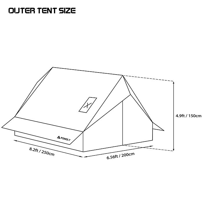 CHALET 70 Pro | Camping Hot Tent with Stove | POMOLY