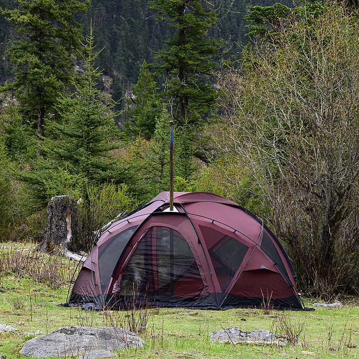 POMOLY Dome X6 Pro | Dome Tent for Camping Family Freestanding Tent Large Round Tent 4-6 Person Hot Tent