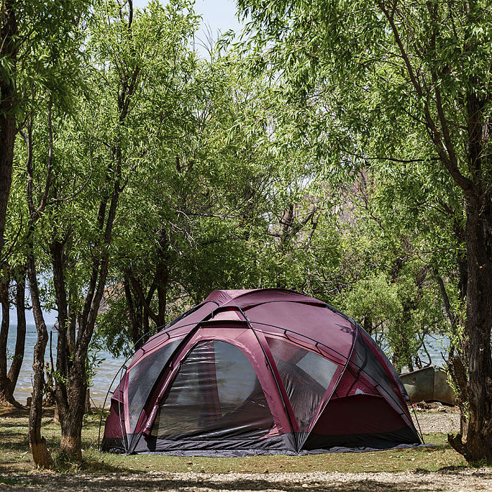 POMOLY Dome X6 Pro | Dome Tent for Camping Family Freestanding Tent Large Round Tent 4-6 Person Hot Tent