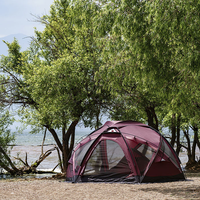 POMOLY Dome X6 Pro | Dome Tent for Camping Family Freestanding Tent Large Round Tent 4-6 Person Hot Tent