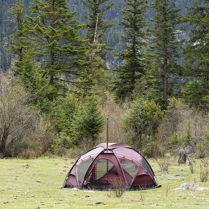 POMOLY Dome X6 Pro | Dome Tent for Camping Family Freestanding Tent Large Round Tent 4-6 Person Hot Tent