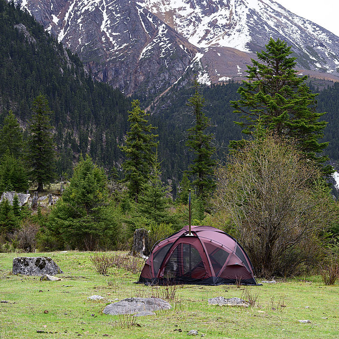 POMOLY Dome X6 Pro | Dome Tent for Camping Family Freestanding Tent Large Round Tent 4-6 Person Hot Tent