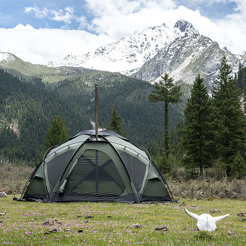 POMOLY Dome X6 Pro | Round Tent for Camping Large Dome Tent Freestanding Tent for Family 4-6 Person Hot Tent