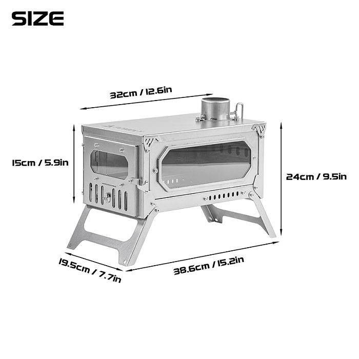 【Pre Order】T-Brick Mini 2.0 | Extended Version | Titanium Stove for Hot Tent Camping | POMOLY New Arrival 2025