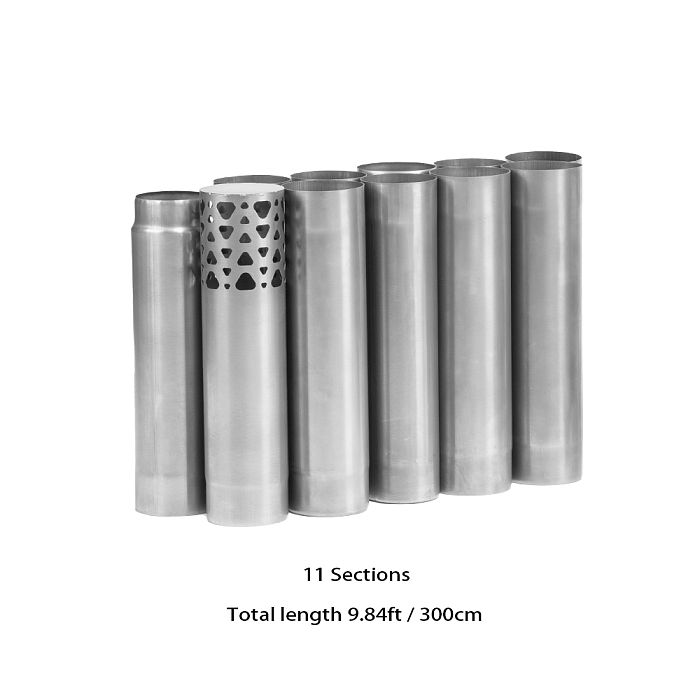 【Pre Order】Φ2.76in - 3in (Φ70mm - 76mm) Titanium Nested Pipe Set | Detachable Variable Diameter Chimney | POMOLY New Arrival 2025