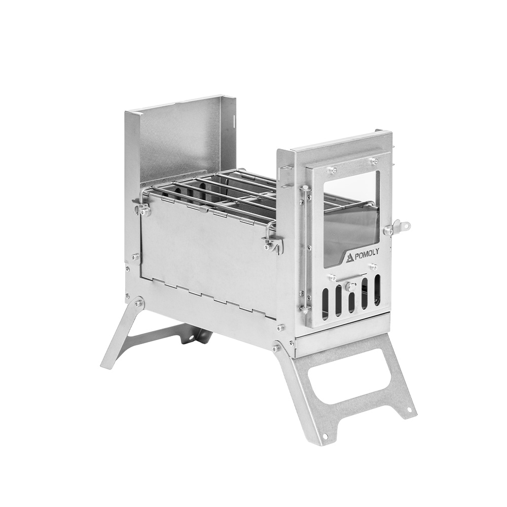 Titanium Campfire Grill & Side Shelves | 2-in-1 Accessories for X