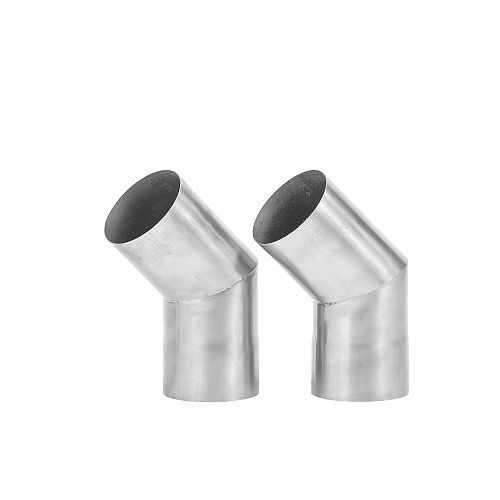 45 / 90 Degree Titanium Chimney Section | Φ2.76in x 2 Sections (Φ7cm) Titanium Stove Pipe for Wood Stove | POMOLY