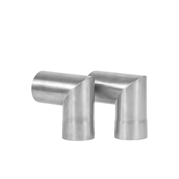 45 / 90 Degree Titanium Chimney Section | Φ2.76in x 2 Sections (Φ7cm) Titanium Stove Pipe for Wood Stove | POMOLY