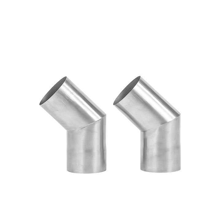 45 / 90 Degree Titanium Chimney Section | Φ2.76in x 2 Sections (Φ7cm) Titanium Stove Pipe for Wood Stove | POMOLY