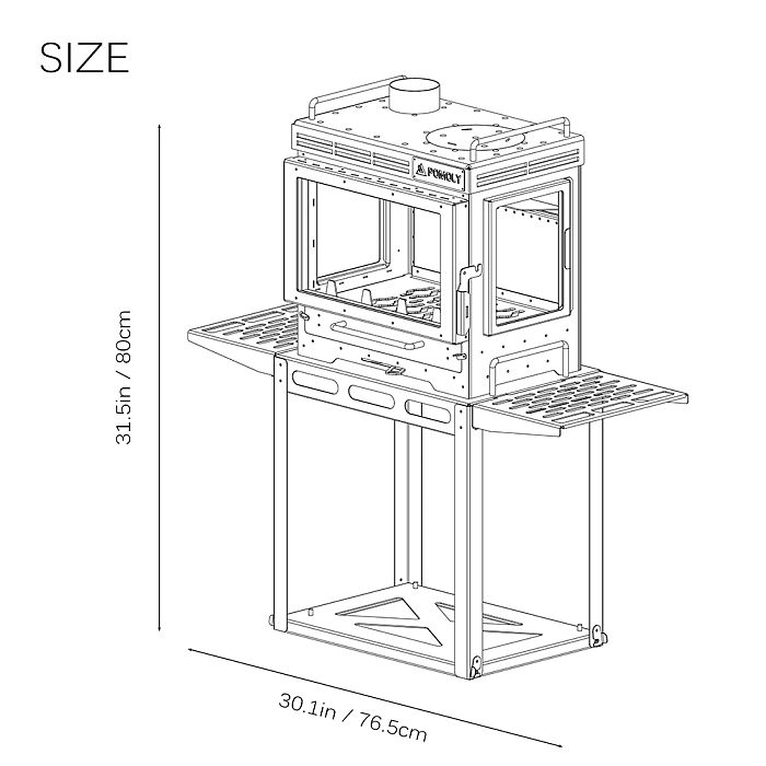 Wood Stove Base for Dweller Max & Dweller Max Ti Series Stoves | POMOLY New Arrival 2025