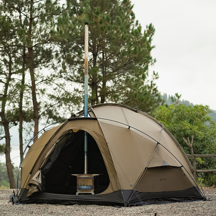 【Limited Deals】POMOLY Dome X4 | Freestanding Tent Dome Hot Tent Large Round Tent 2-4 Person Family Tent