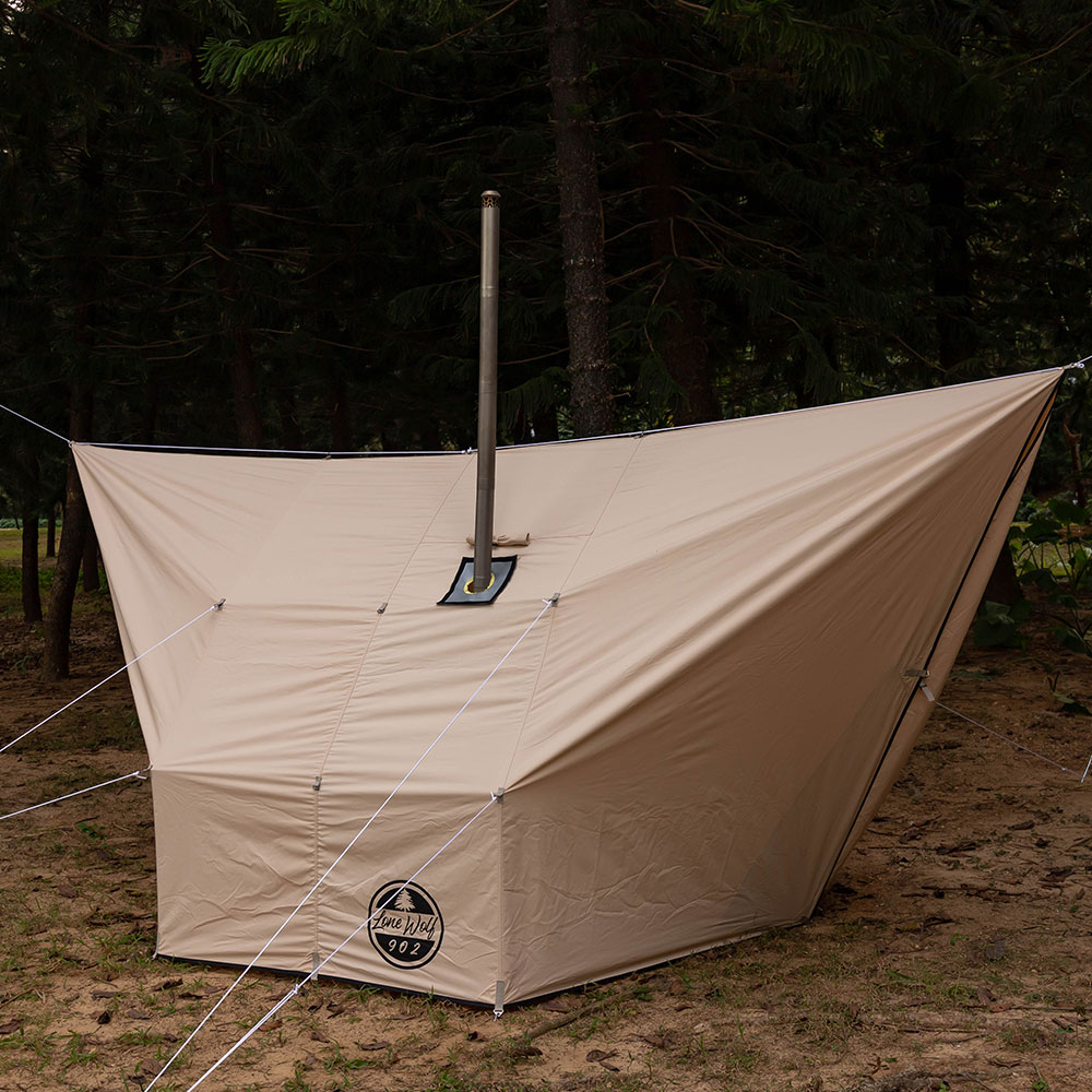 Rhombus Hammock Hot Tent | Canvas Hammock Tarp with Stove Jack