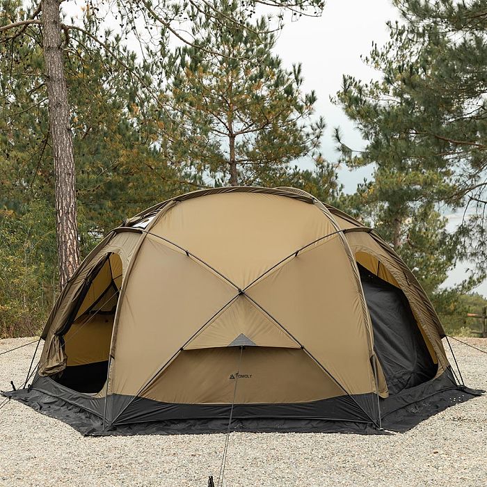 【Limited Deals】POMOLY Dome X4 | Freestanding Tent Dome Hot Tent Large Round Tent 2-4 Person Family Tent