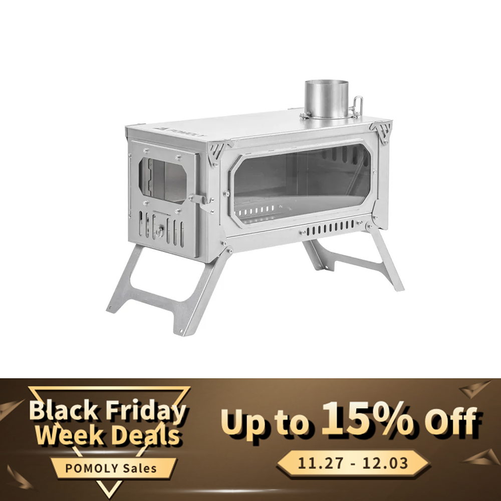 T-Brick 2.0 Titanium Stove | Fastfold Titanium Tent Wood Stove for