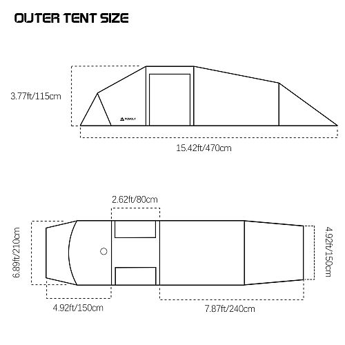 【Pre Order】Openvista 3 | Tunnel Tent 3P Camping Hot Tent | POMOLY New Arrival 2025
