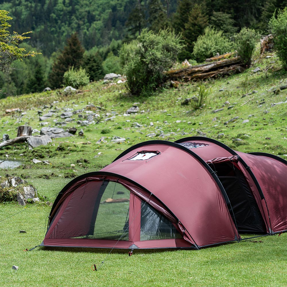 Camping Tunnel Tent | POMOLY Openvista 3 TPU Hot Tent for Sale