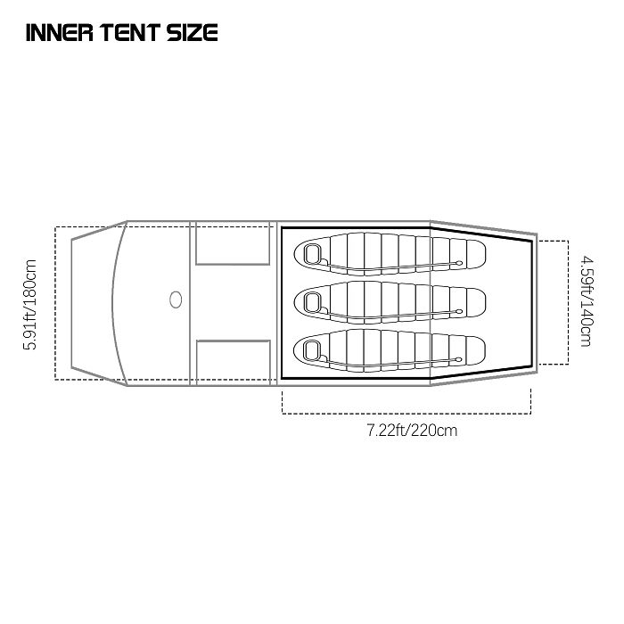 Openvista 3 | Tunnel Tent 3P Camping Hot Tent | POMOLY New Arrival 2025