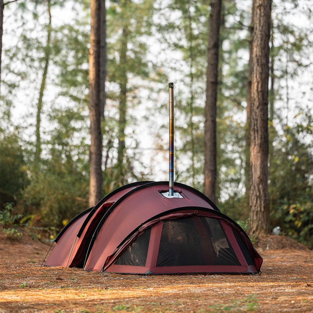 Camping Tunnel Tent | POMOLY Openvista 3 TPU Hot Tent for Sale