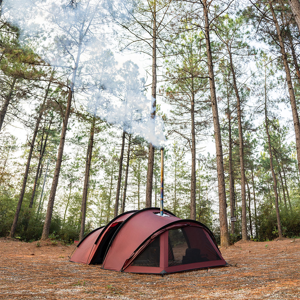 Camping Tunnel Tent | POMOLY Openvista 3 TPU Hot Tent for Sale