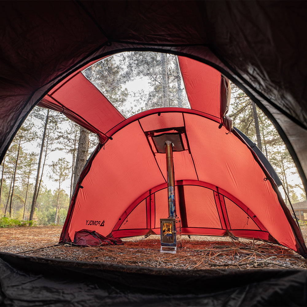 Openvista 2 TPU Tunnel Tent for Hot Tent Camping | POMOLY