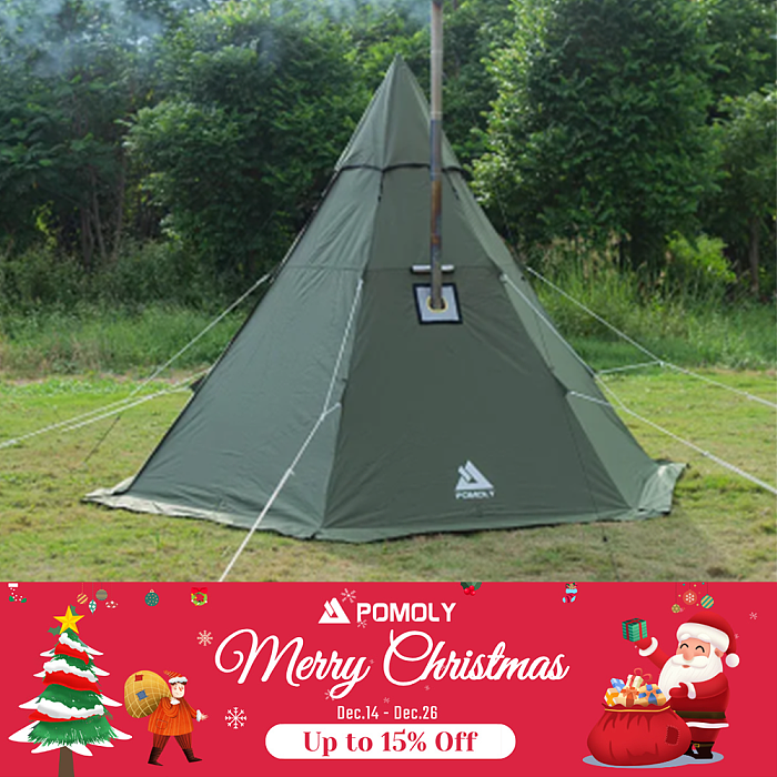 HEX Hot Tent with Wood Stove Jack 2-3 Person