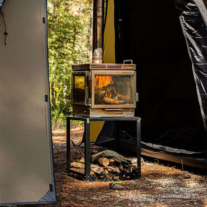 Cube 4 | Outdoor Wood Stove with Base | POMOLY New Arrival 2025
