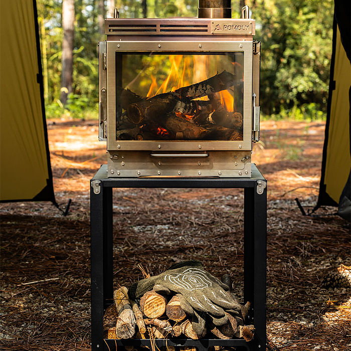 Cube 4 | Outdoor Wood Stove with Base | POMOLY New Arrival 2025