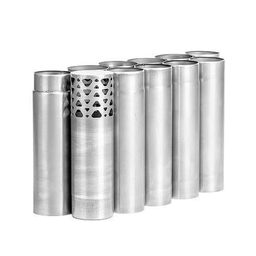 Φ3.27in - 3.5in (Φ83mm - 89mm) Titanium Nested Wood Stove Pipe Set | Detachable Variable Diameter Chimney | POMOLY New Arrival 2025