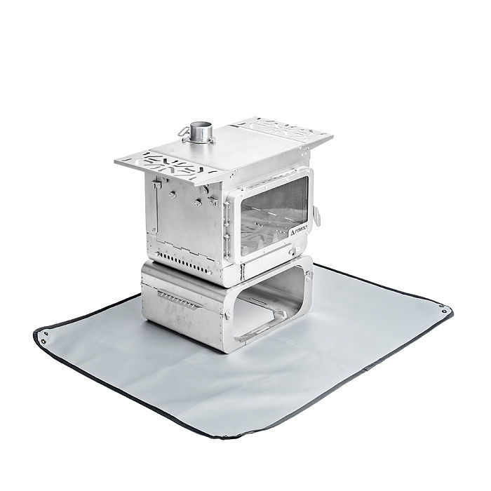 POMOLY Wood Stove Mat | Fire Pit Mat | Tent Footprint Ember Protector | 36.2in  x 28.7in  (92 cm x 73 cm)