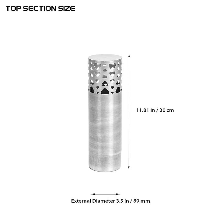 Φ3.27in - 3.5in (Φ83mm - 89mm) Titanium Nested Wood Stove Pipe Set | Detachable Variable Diameter Chimney | POMOLY New Arrival 2025