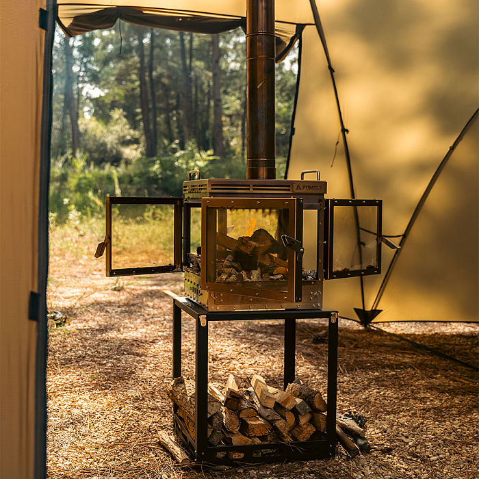 Cube 4 | Outdoor Wood Stove with Base | POMOLY New Arrival 2025