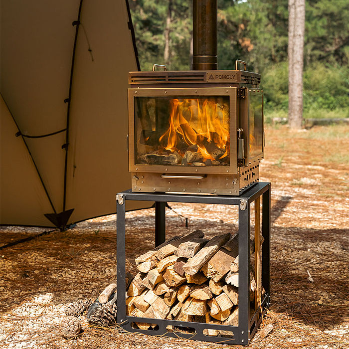 Cube 4 | Outdoor Wood Stove with Base | POMOLY New Arrival 2025