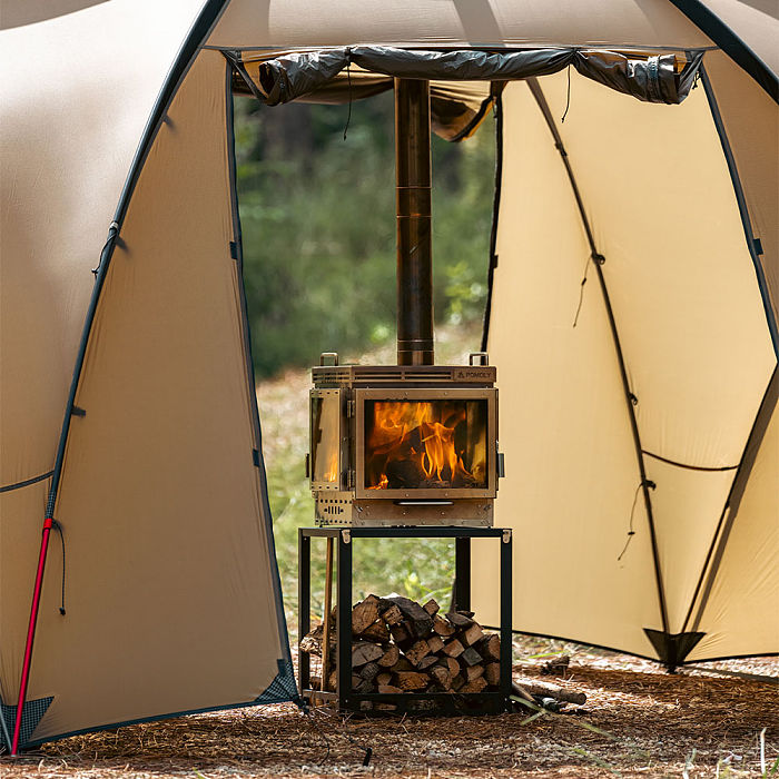 Cube 4 | Outdoor Wood Stove with Base | POMOLY New Arrival 2025